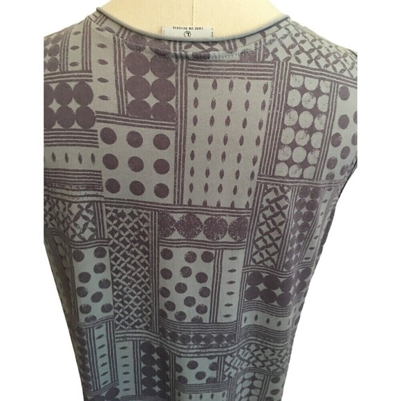 CMC Color Me Cotton Purple Size Large Dress Gray Geometric Sleeveless Womens NEW - Picture 5 of 9